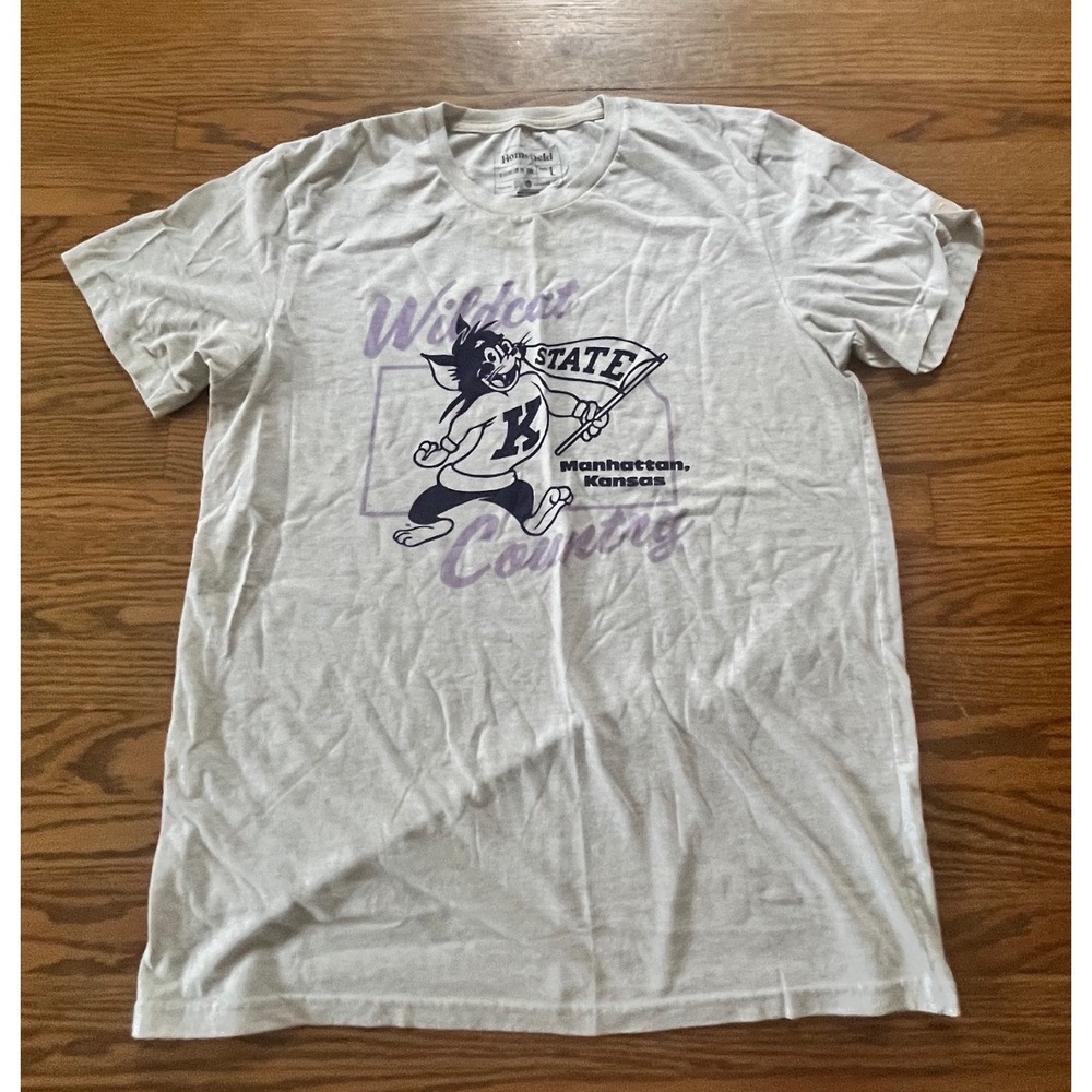 Homefield KSU Kansas State Wildcats T-Shirt Heather Gray Wildcat Country Mens L